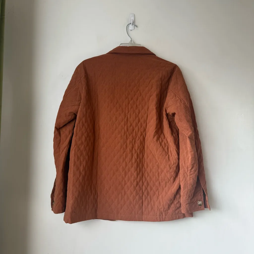 Pinkblush Forte Rust Quilted Button Jacket S NWT - Image 8