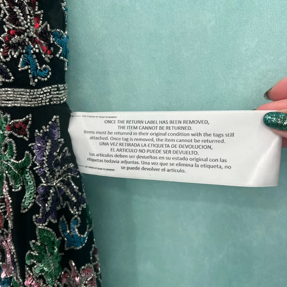 MacDuggal Floral Beaded Dress 18W - Image 5