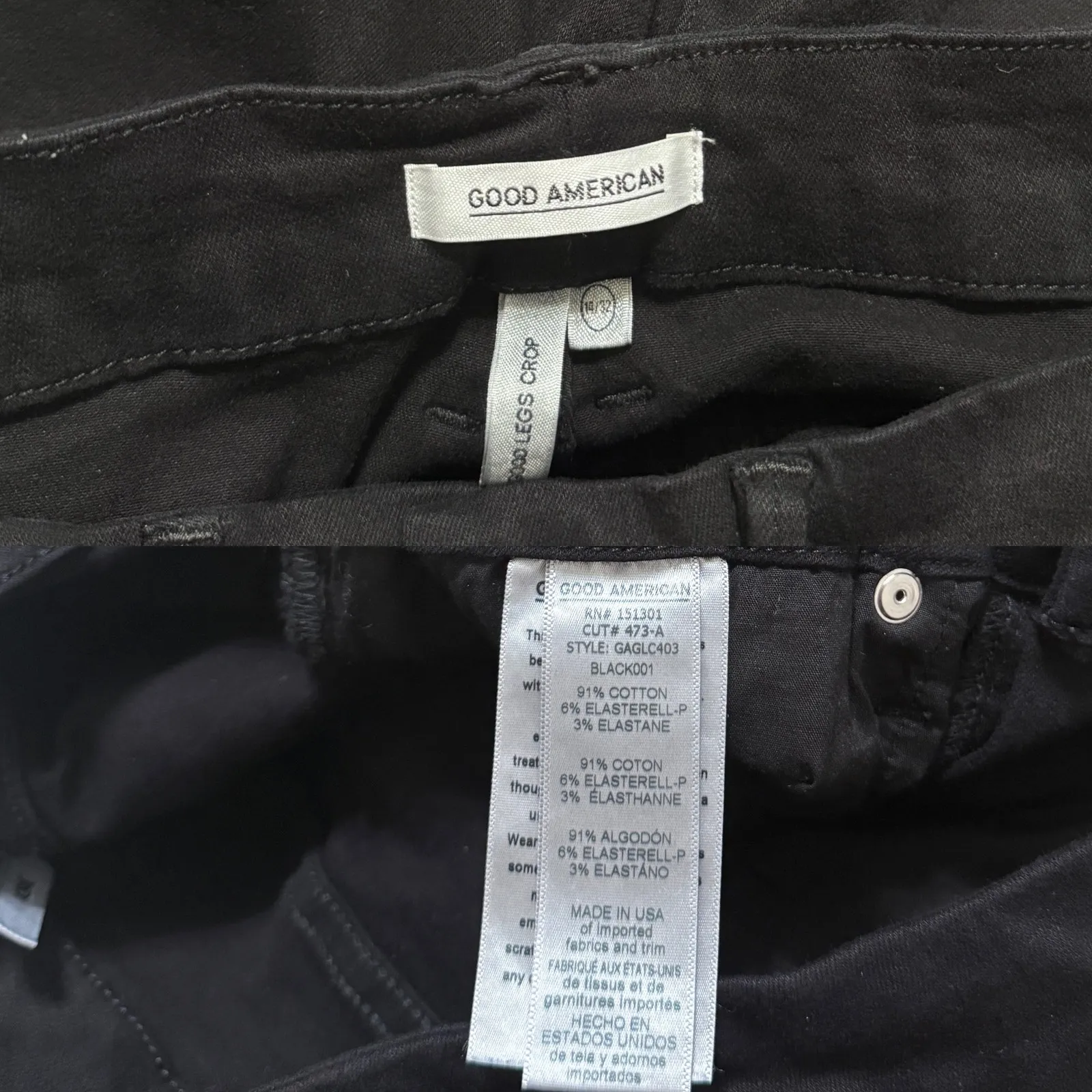 Good American Good Legs Skinny Jeans in Black size 14/32 - Image 3