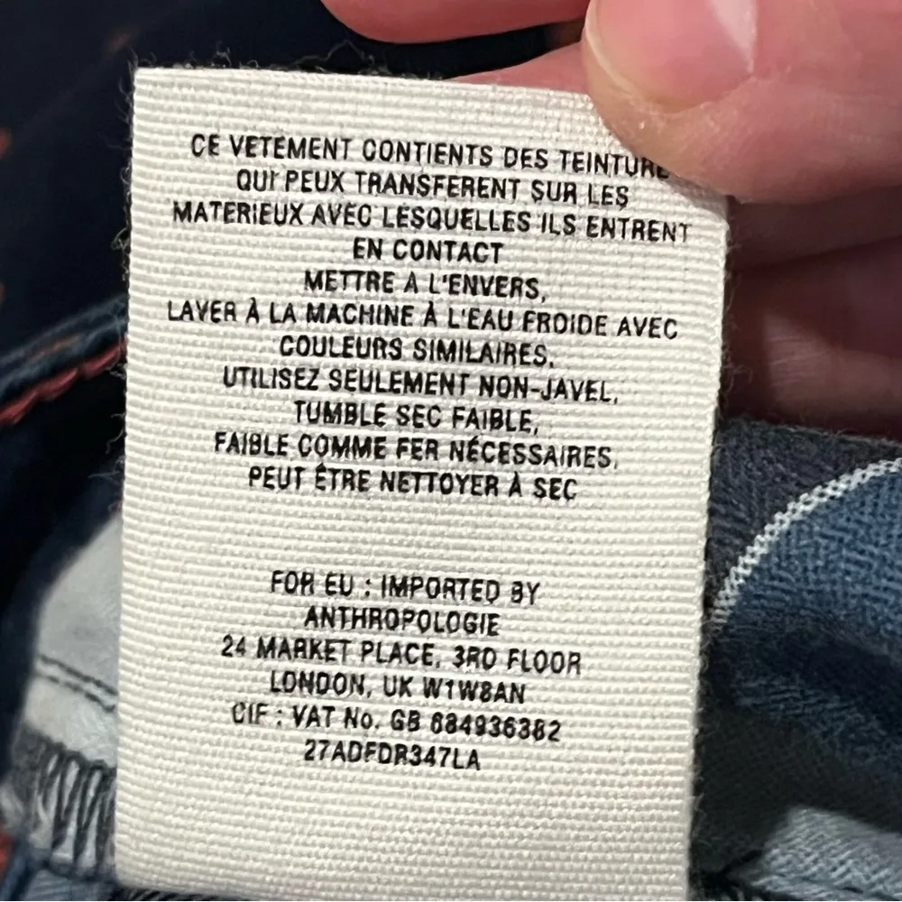 Anthropologie Pilcro & The Letterpress Polka Dot Stretch Denim Pencil Skirt 28 - Image 7