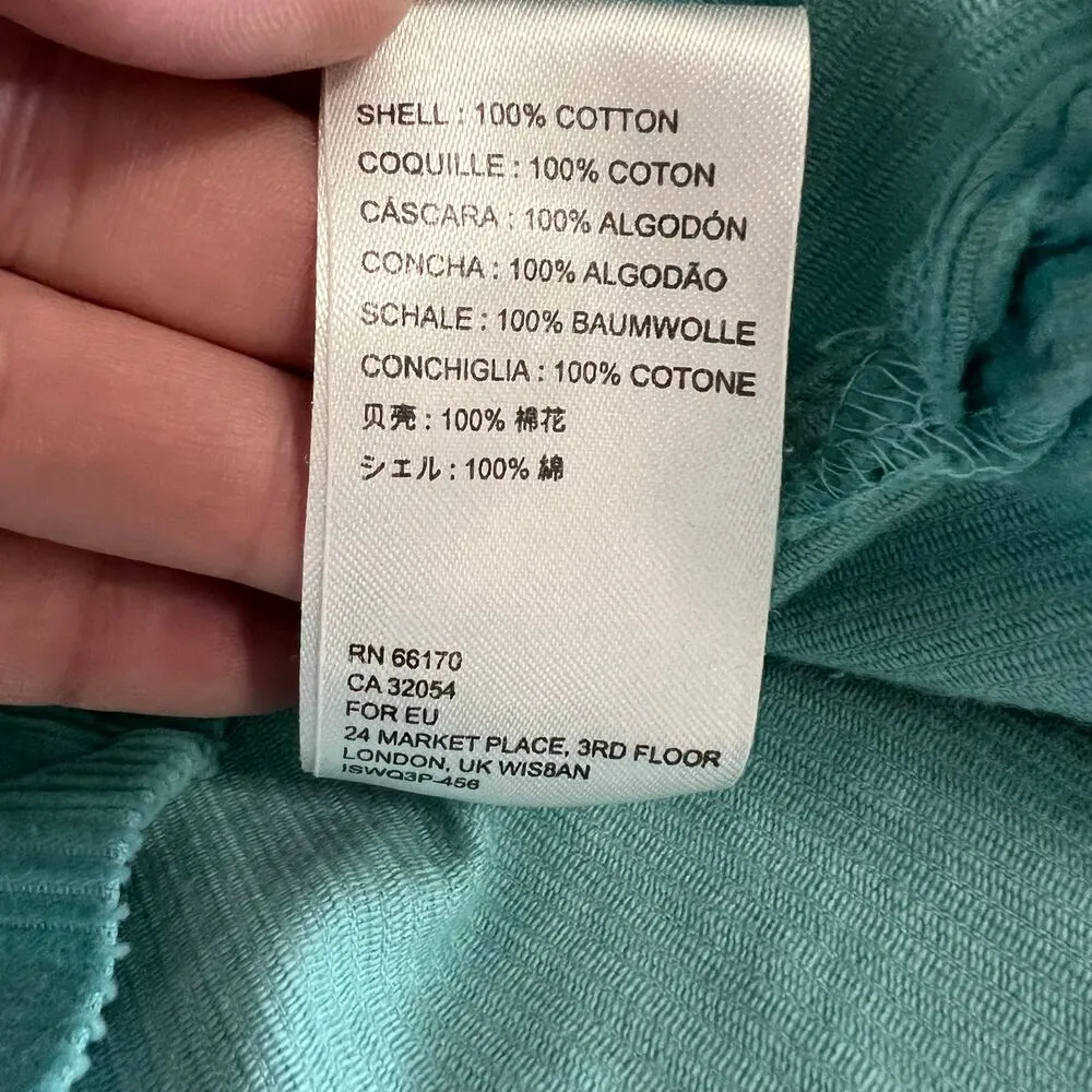 BDG  Urban Outfitters Teal Corduroy Button Down Shacket Size Medium - Image 7