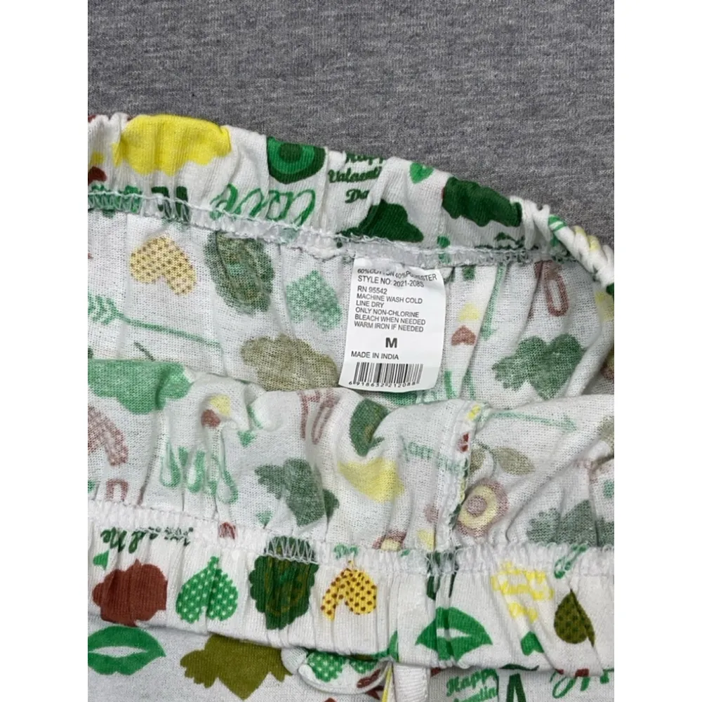 3 for $25. Women's super lightweight pajama Shorts M White Green Size M - Image 2