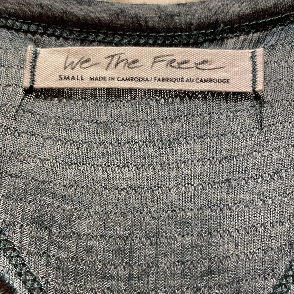 Free People Citrine waffle thermal cotton Top - Image 5