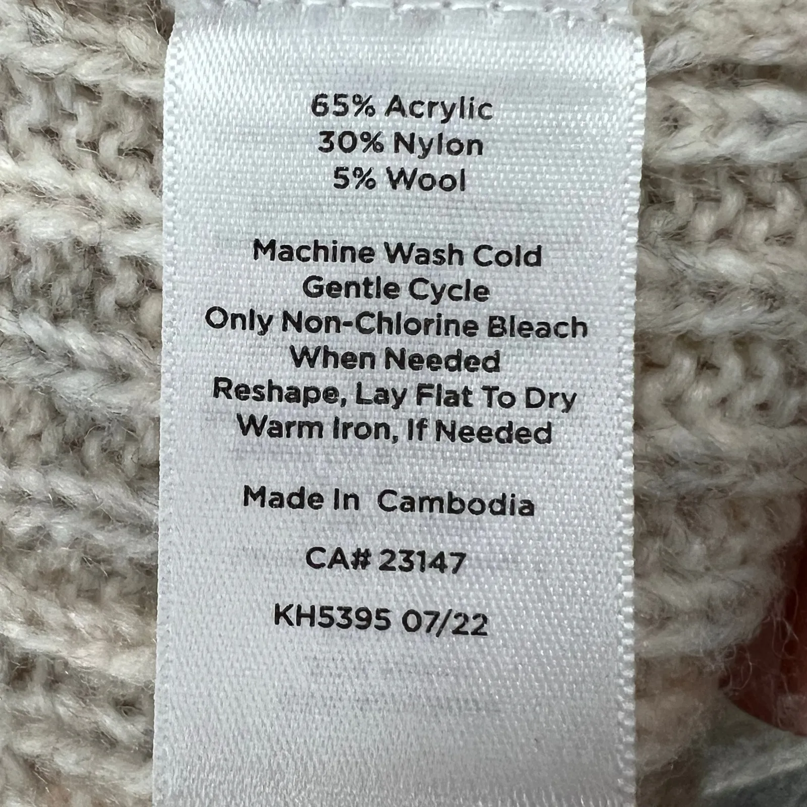 Talbots Sweater Womens XL 0X Cream Diamond 3D Knit Pullover Cottage Cozy Cabin - Image 11