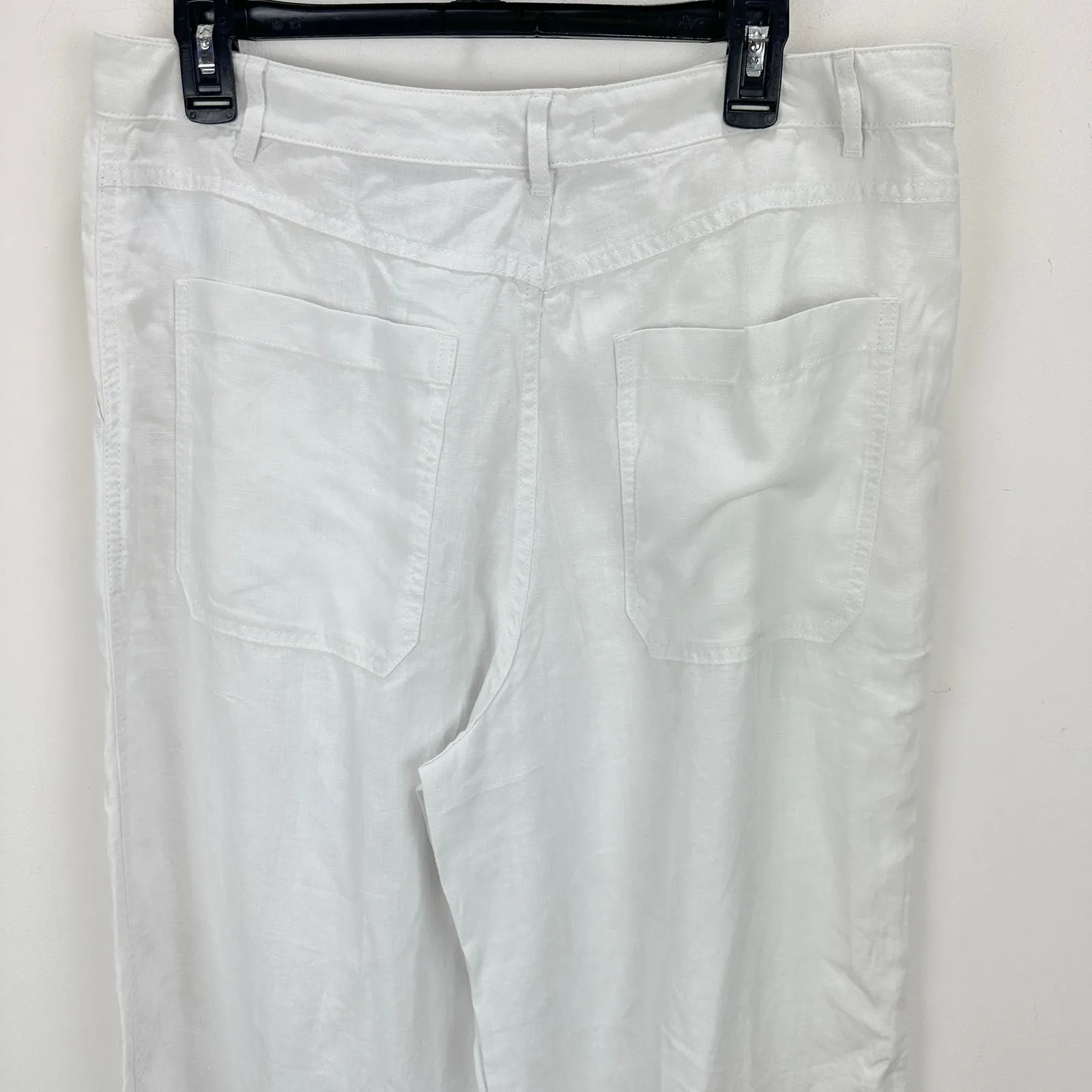 Madewell The Tall Zoe Relaxed Wide Pant in 100% Linen Salt White US 10T NWT - Image 10