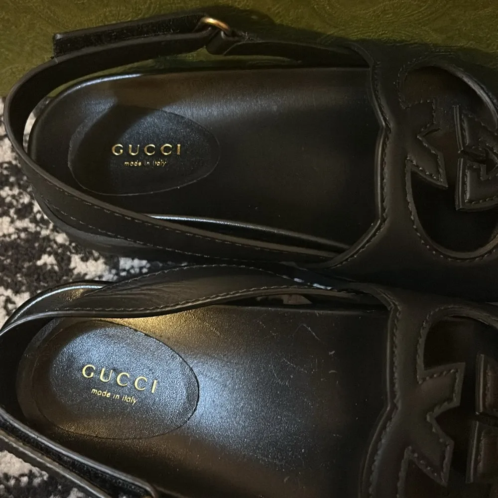 Gucci GG Interlocking G Sandal Cosmos Softy Black - Image 3