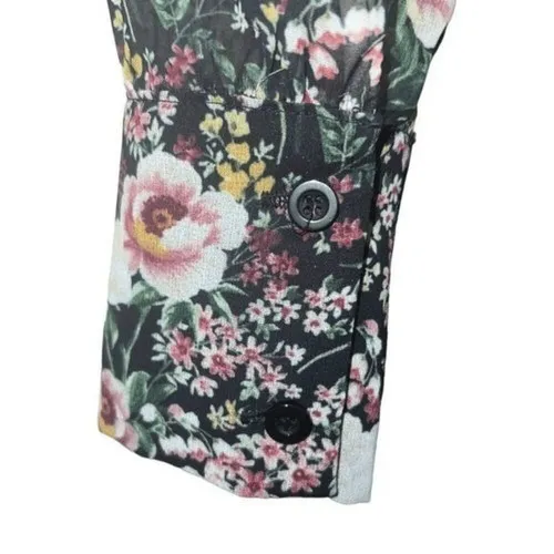 LEA & VIOLA Black‎ Floral Long Sleeve Wrap Mini Dress NWOT  Small - Image 8