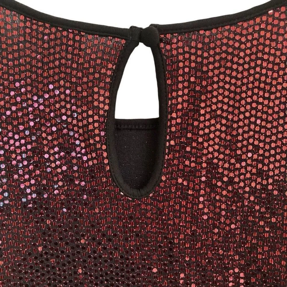 Torrid  Red Sequin High Neck Halter Tank Top women’s 4X NEW Back Button - Image 4