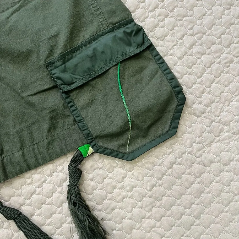 NWT RARE Vintage Diesel Women's Punk Skirt Grunge Green Size 28 W31 Knee length - Image 3