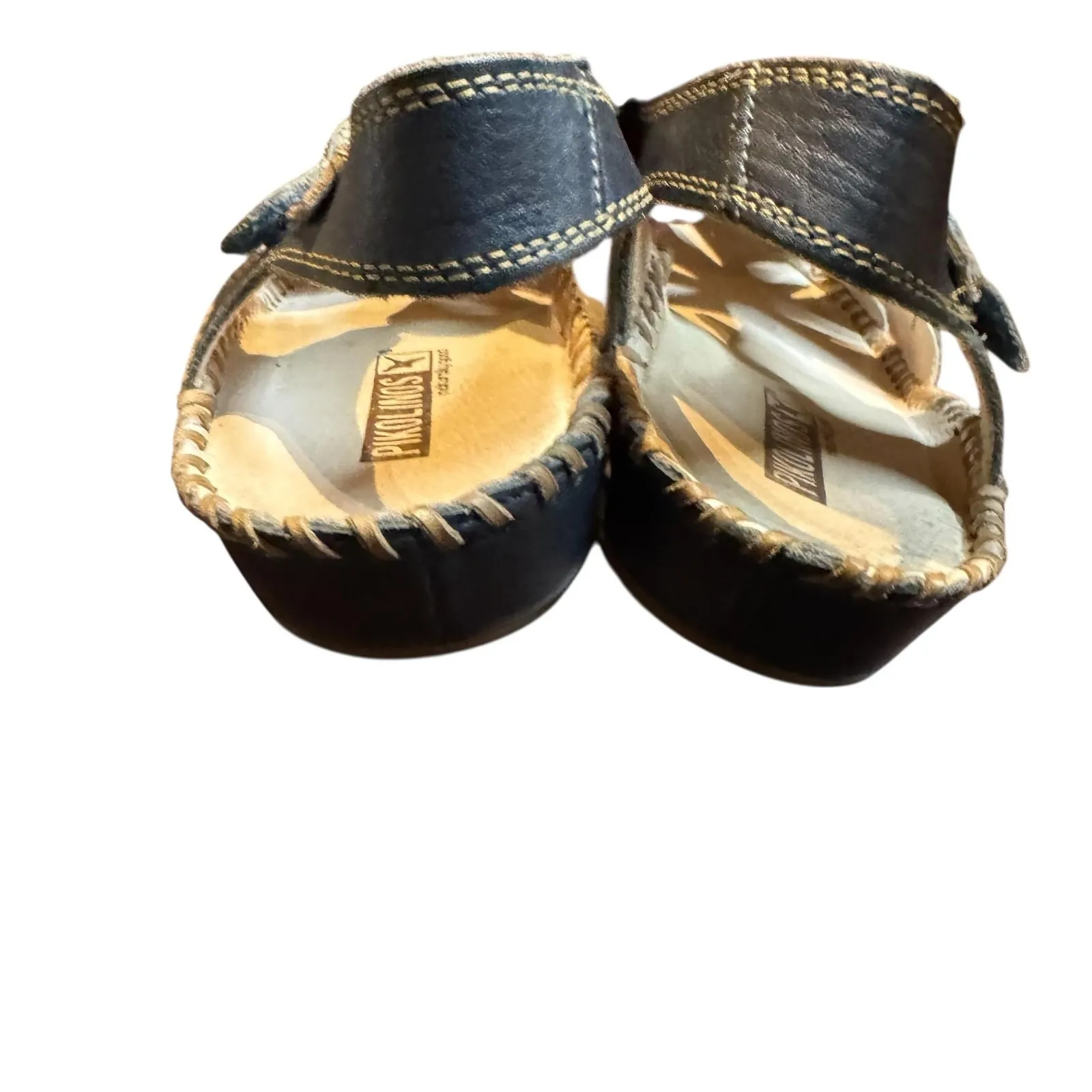 Pikolinos Shoes Womens Size EU 37 Navy Blue Leather Slingback Huarache‎ Sandals - Image 6