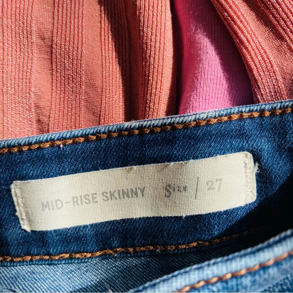 Pilcro and The Letterpress by Anthro. Mid-Rise Skinny Denim Jeans Blue S… - Image 9