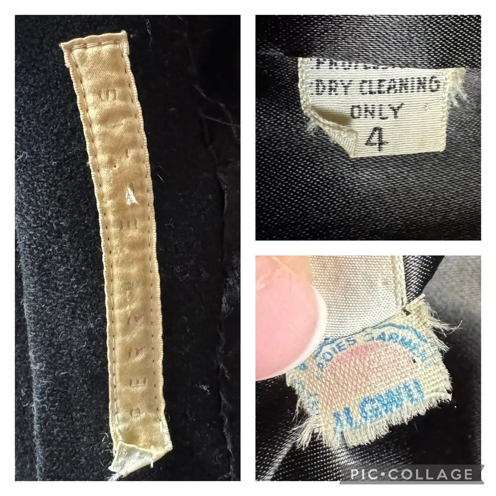 Perry Ellis Vintage Black Wool Military-Style Long Coat 1970s–1990s small - Image 12