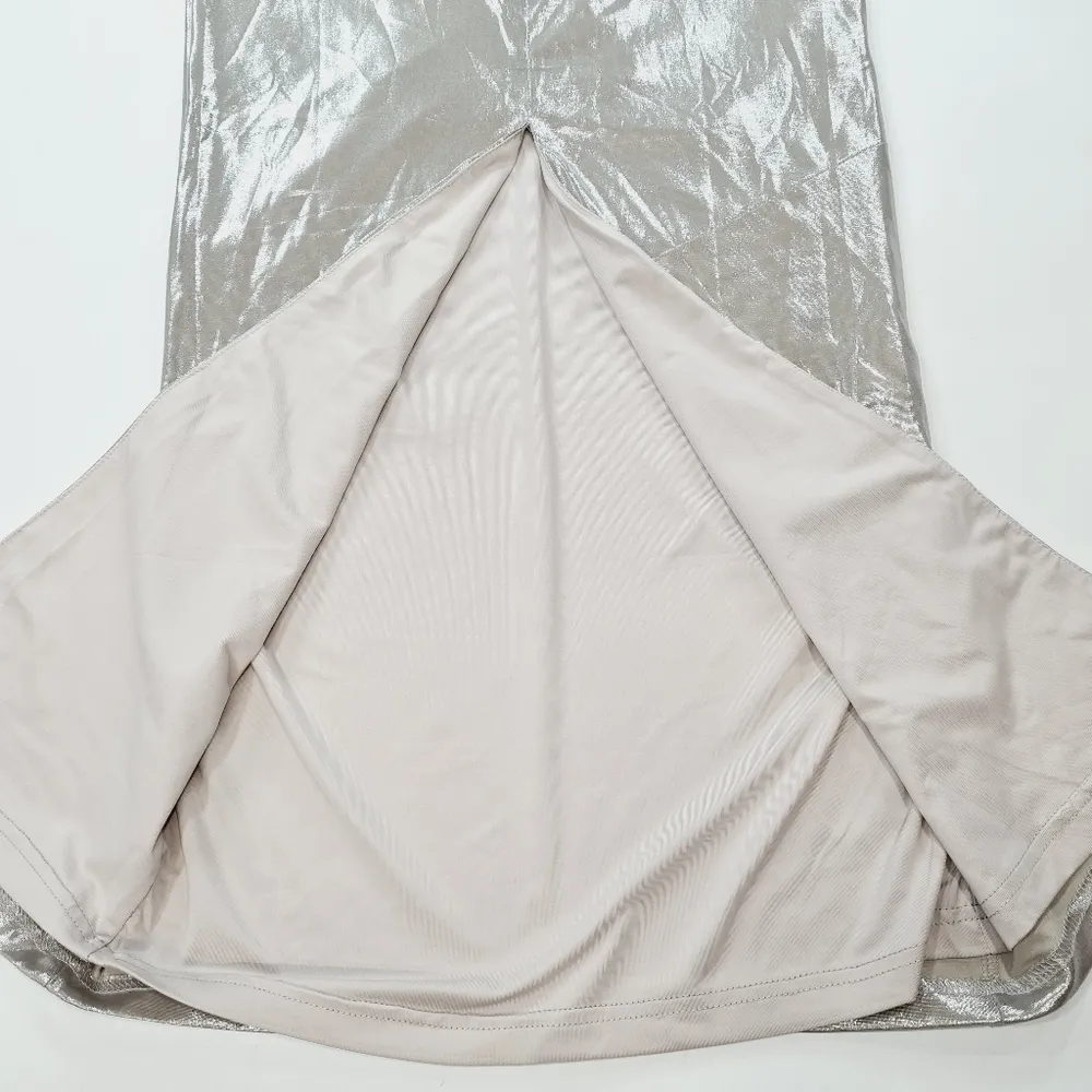 Superdown Lucia Column Skirt in Silver - Image 8