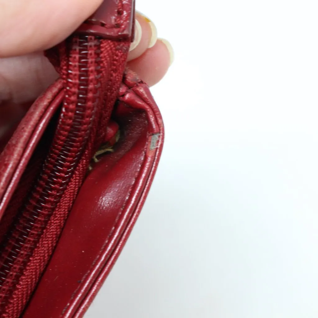 Anne Klein Slim Leather Wristlet Red‎ - Image 6