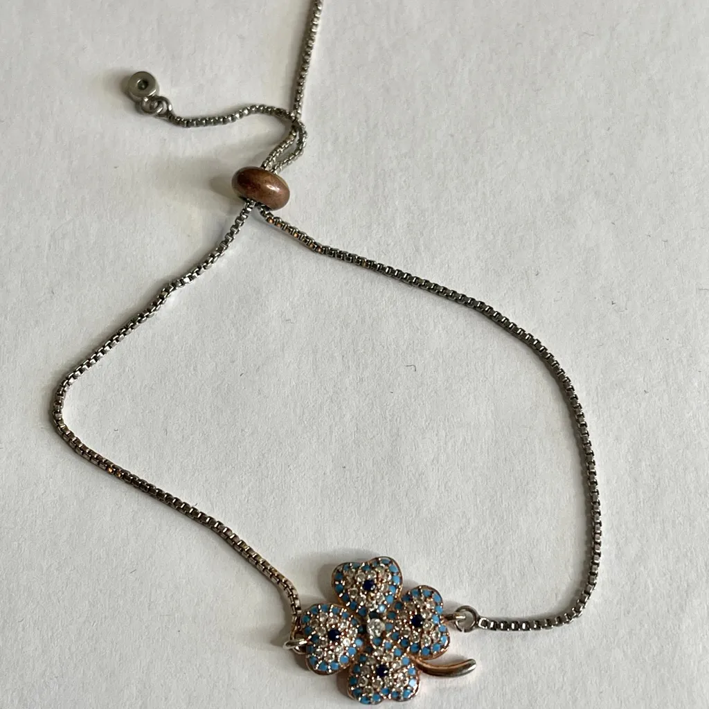 Rose Gold Plated Blue Four - Image 4