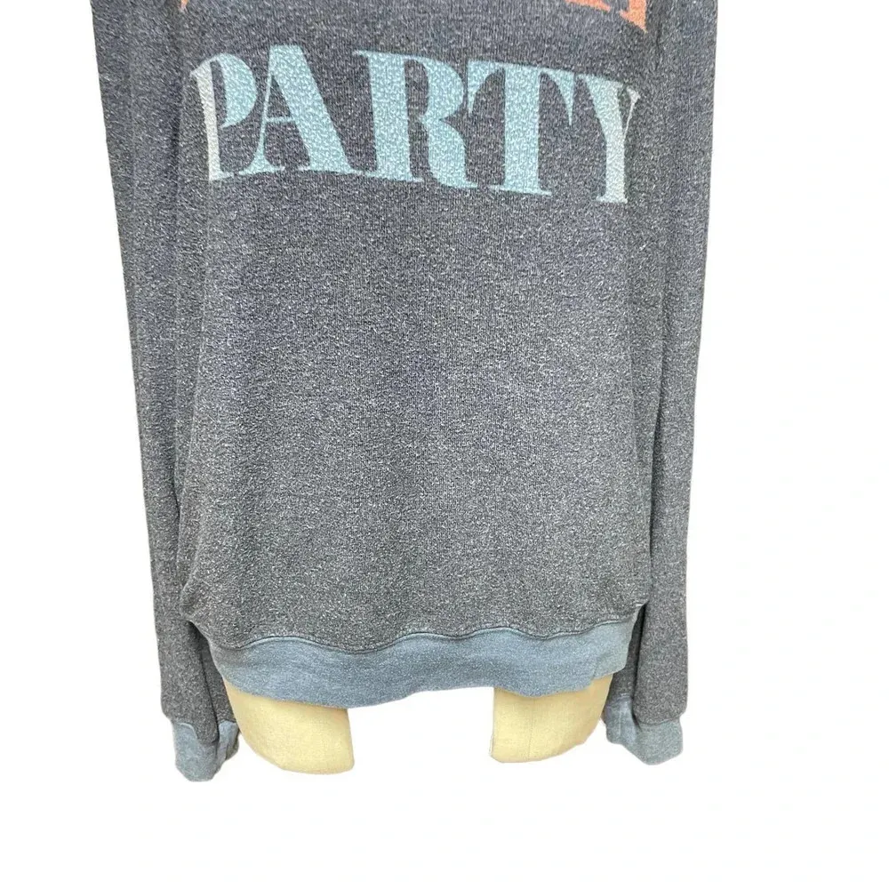 Wildfox Pizza Party Baggy Beach Jumper‎ Sweater Blue Size Small - Image 3