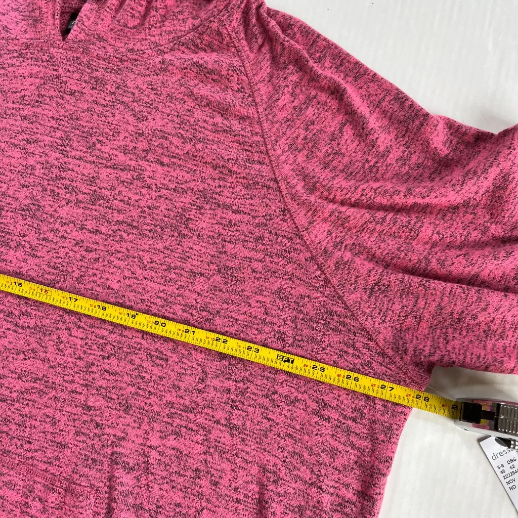 Dressbarn Sz 3X Pink Sunday Hoodie Pullover Sweater Stretch Kangaroo Pocket - Image 6