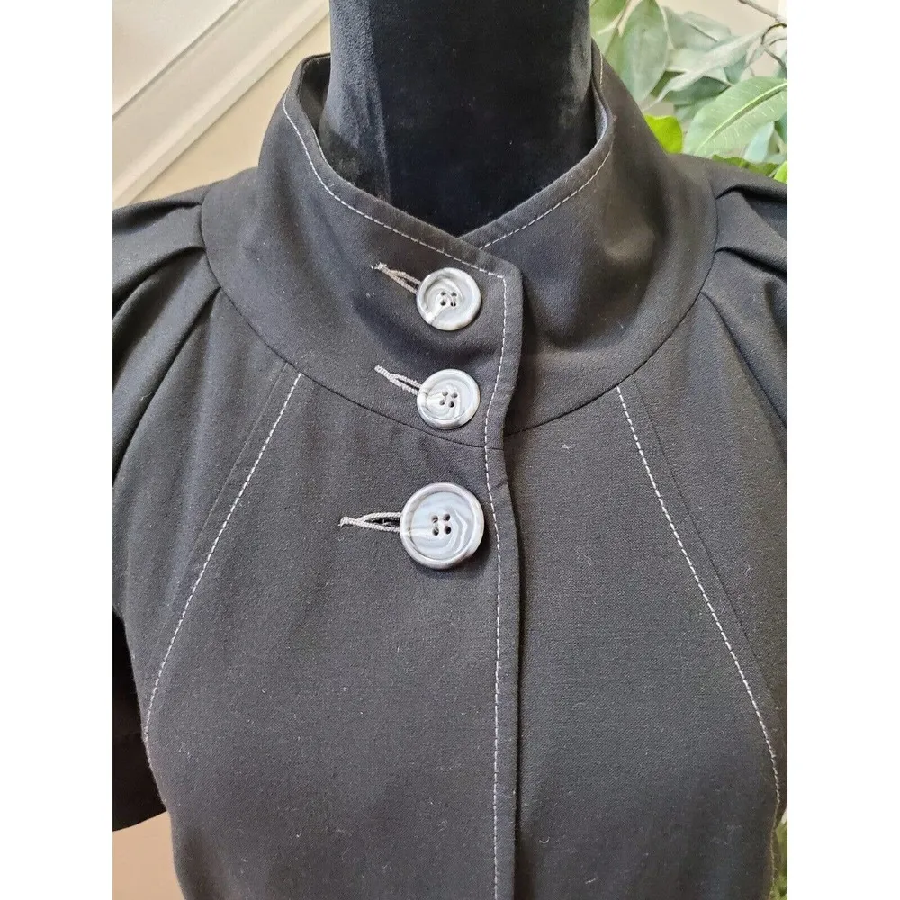 Karen Kane Women's Black Polyester Single Breasted Half Sleeve Jacket Size L - Image 2