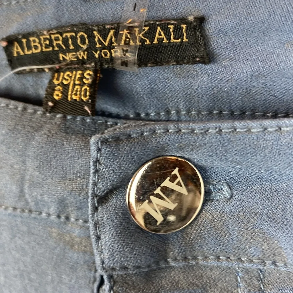 Alberto Makali Steel Blue Coated Skinny Ankle Jeans 8 - Image 5