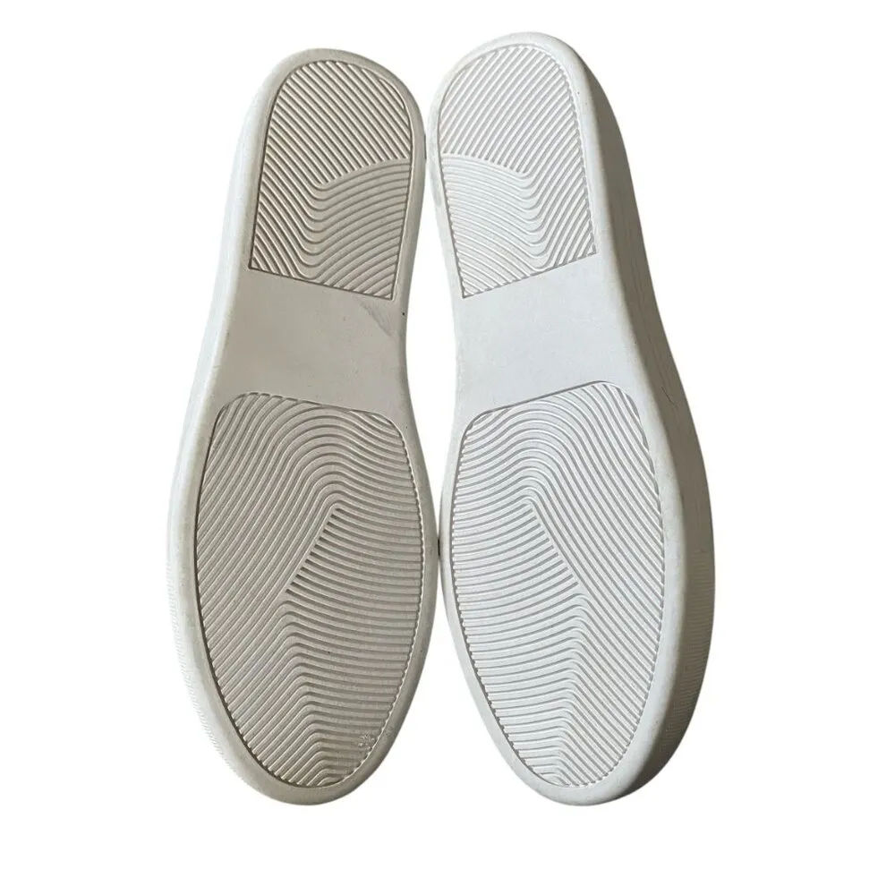 BM  women's black with white rubber soles slip on casual shoes 8-8.5 - Image 8