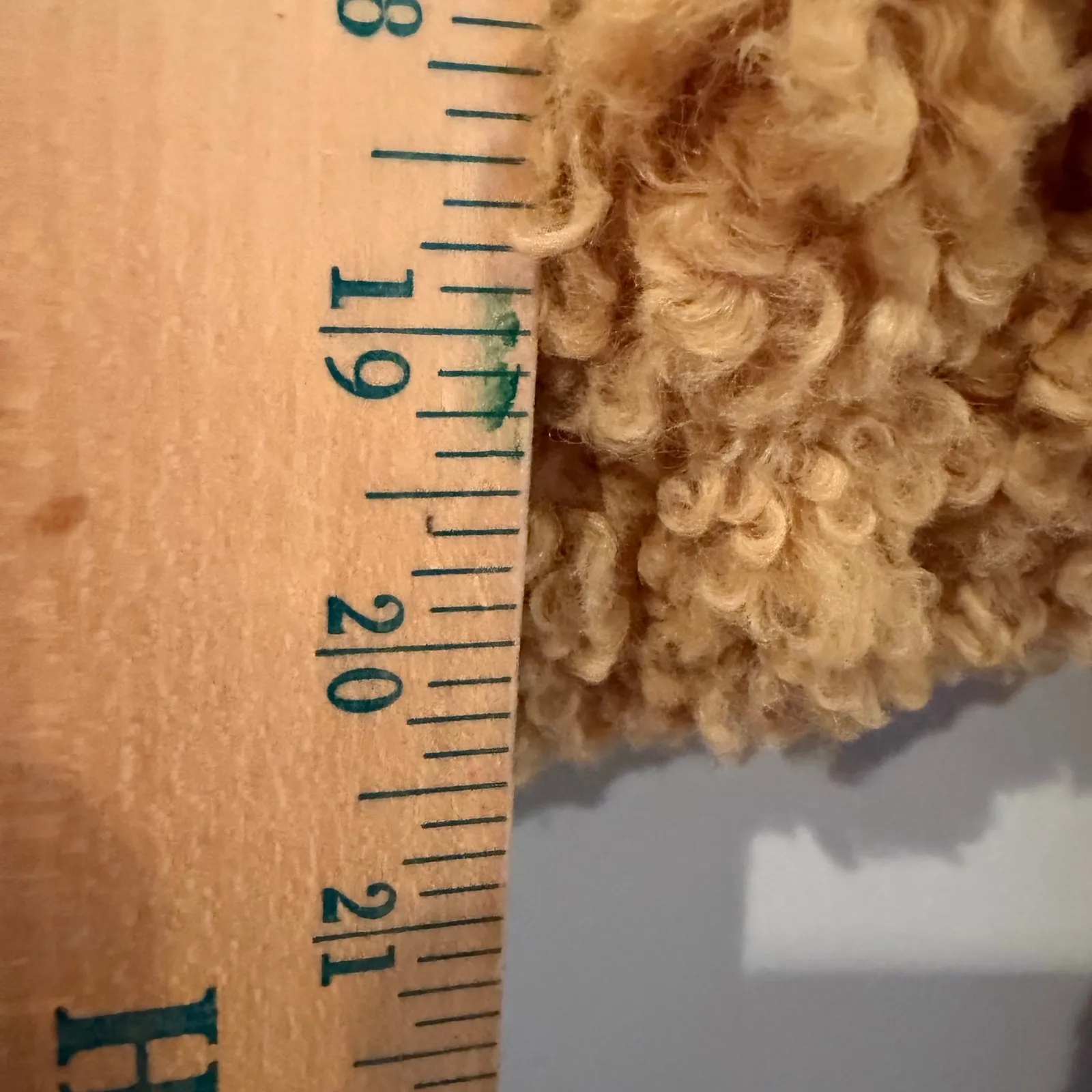 HYFVE Teddy Bear Sherpa Faux Fur Cropped Jacket Coat Women's Large Mustard Boho - Image 14