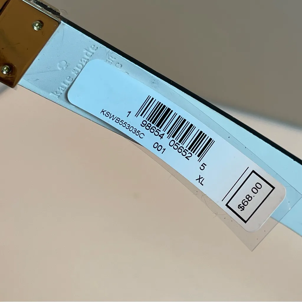 Kate Spade Classic Genuine Leather Reversible Belt Black/Ivory Sz XLarge XL NWT - Image 5