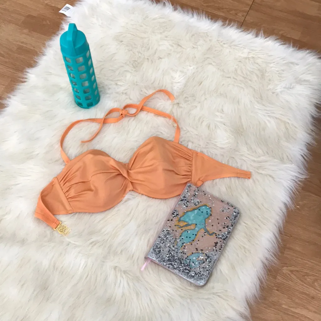 Cute peach vintage Victoria secrets swim top s - Image 2