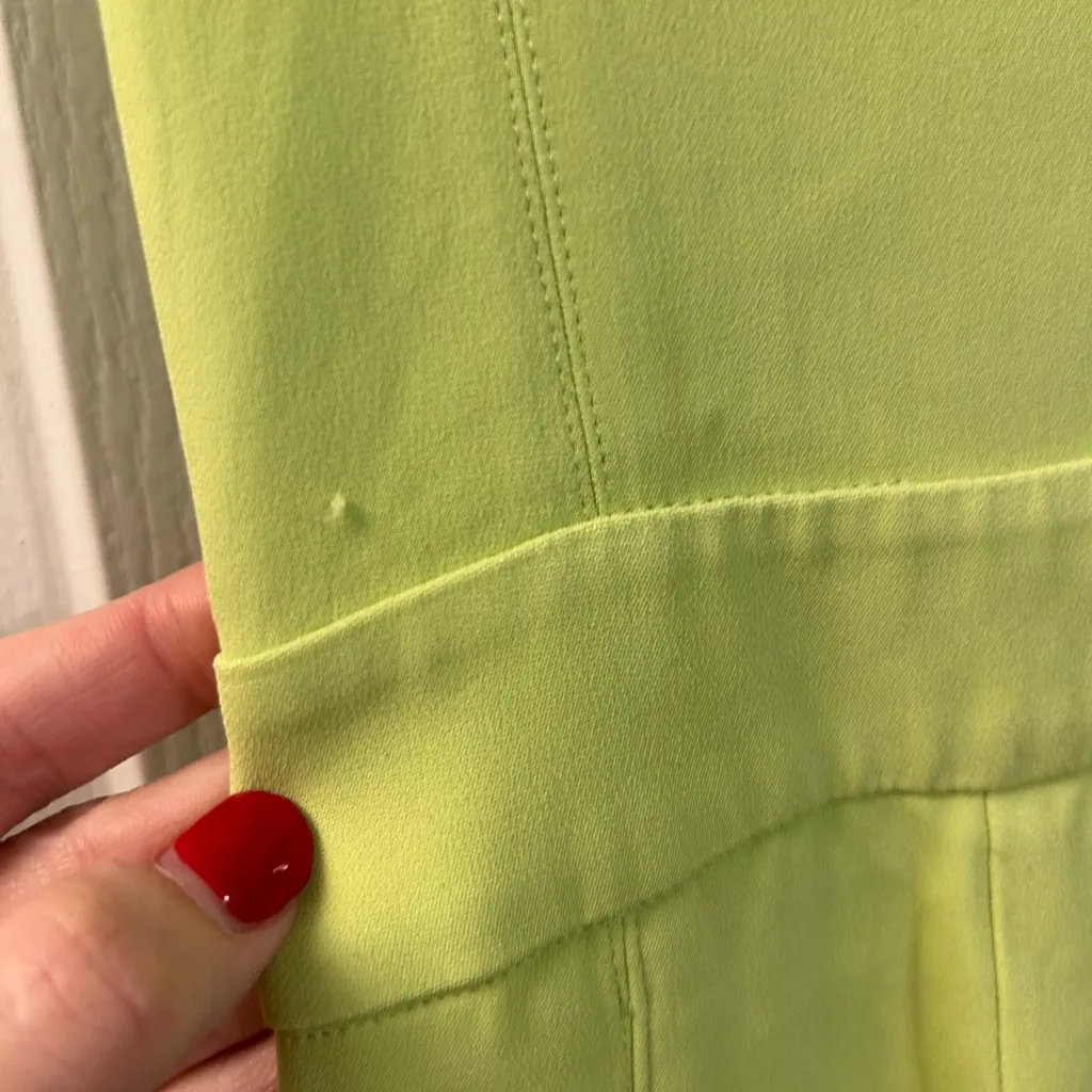 A.L.C. bright green asymmetric cutout sheath dress size 4 viscose preppy chic - Image 6