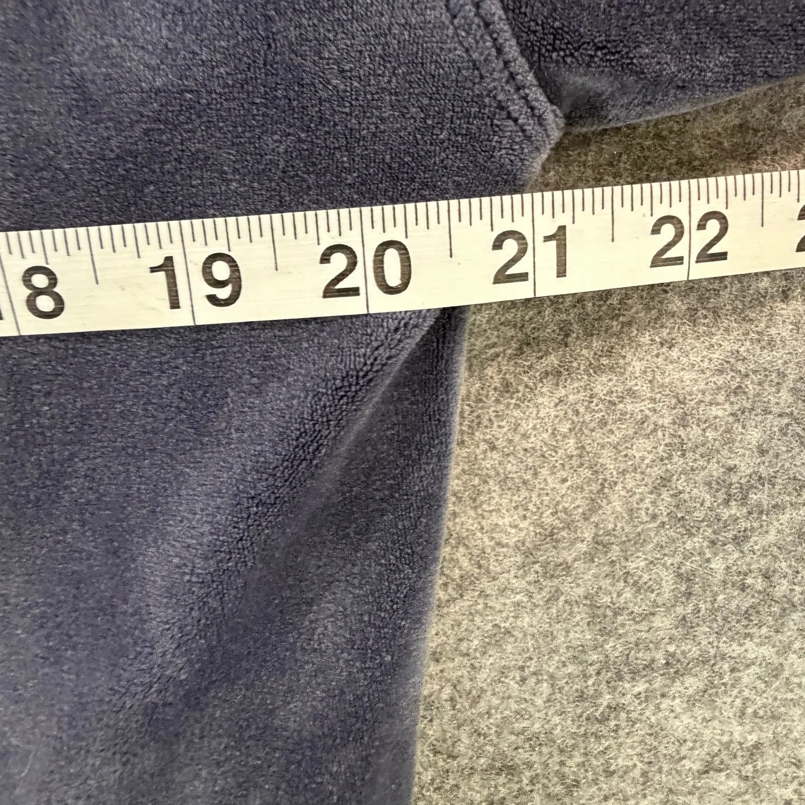 DKNY Sport Velour Hoodie Jacket Womens M Blue Velvet Full Zip Logo Sporty Cozy - Image 7