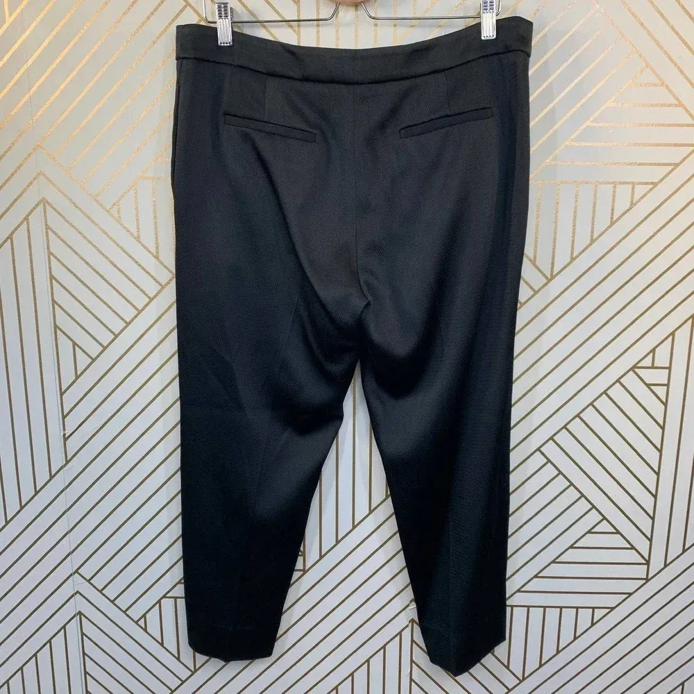 MSGM Milano Classic Black Silky Cropped‎ Trousers Size 12 - Image 5
