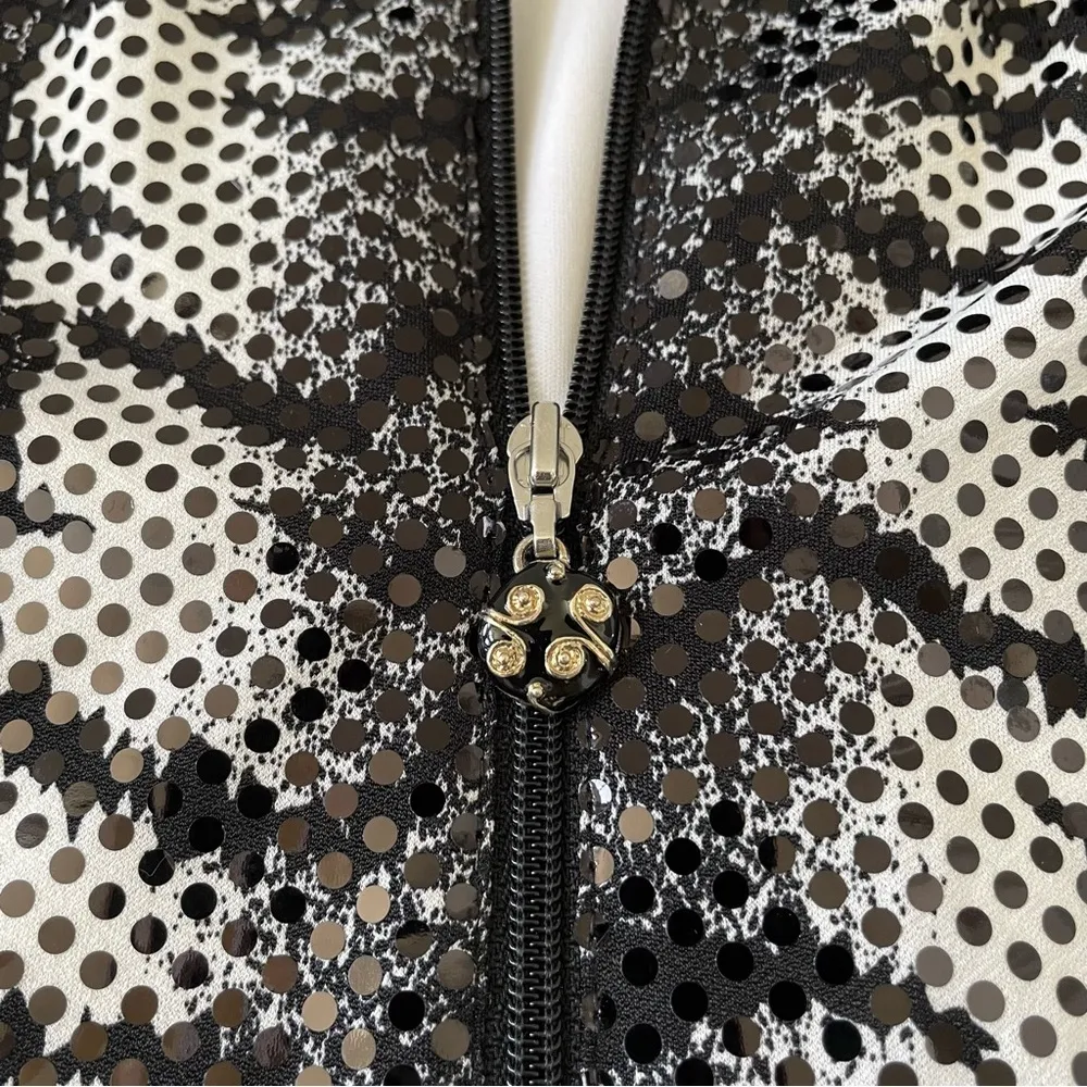 Joseph Ribkoff Sequin Animal Print Blazer Jacket with Matching Camisol Size 8 - Image 6