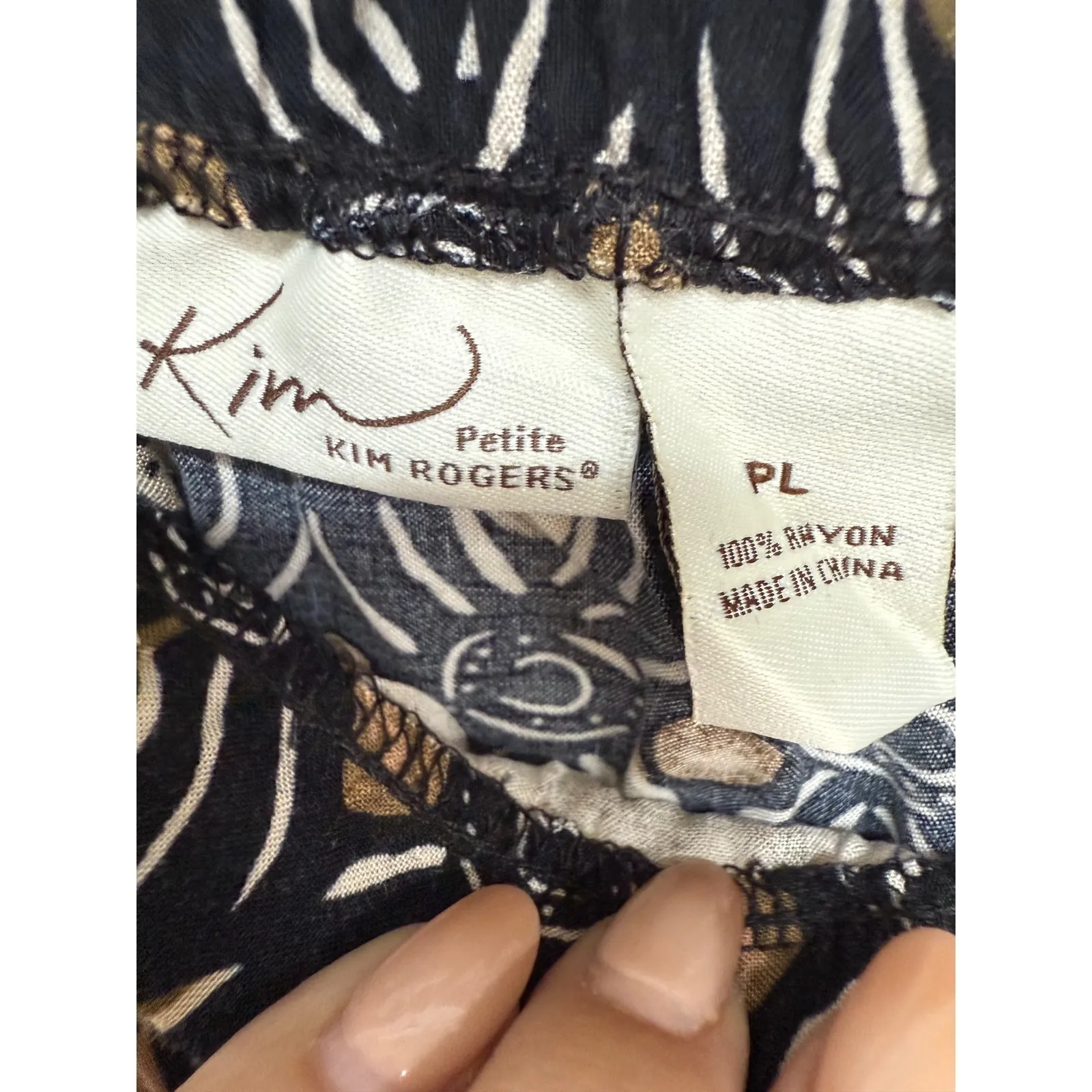 Bohemian Brown Tan Boho Midi Length Petite Large Elastic Waist Festival - Image 5