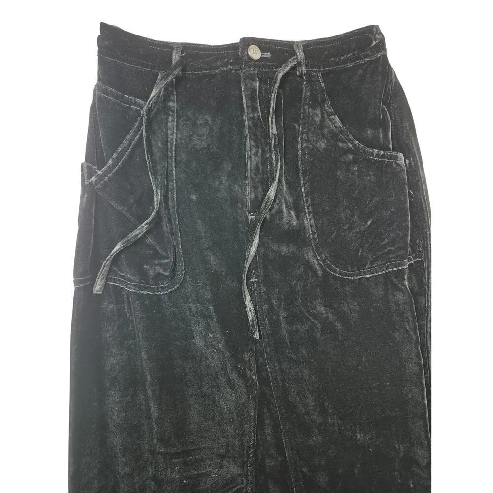 NWT The Art and Craft of J. Jill 100% Rayon Velvet Skirt Black Sz 2P - Image 6