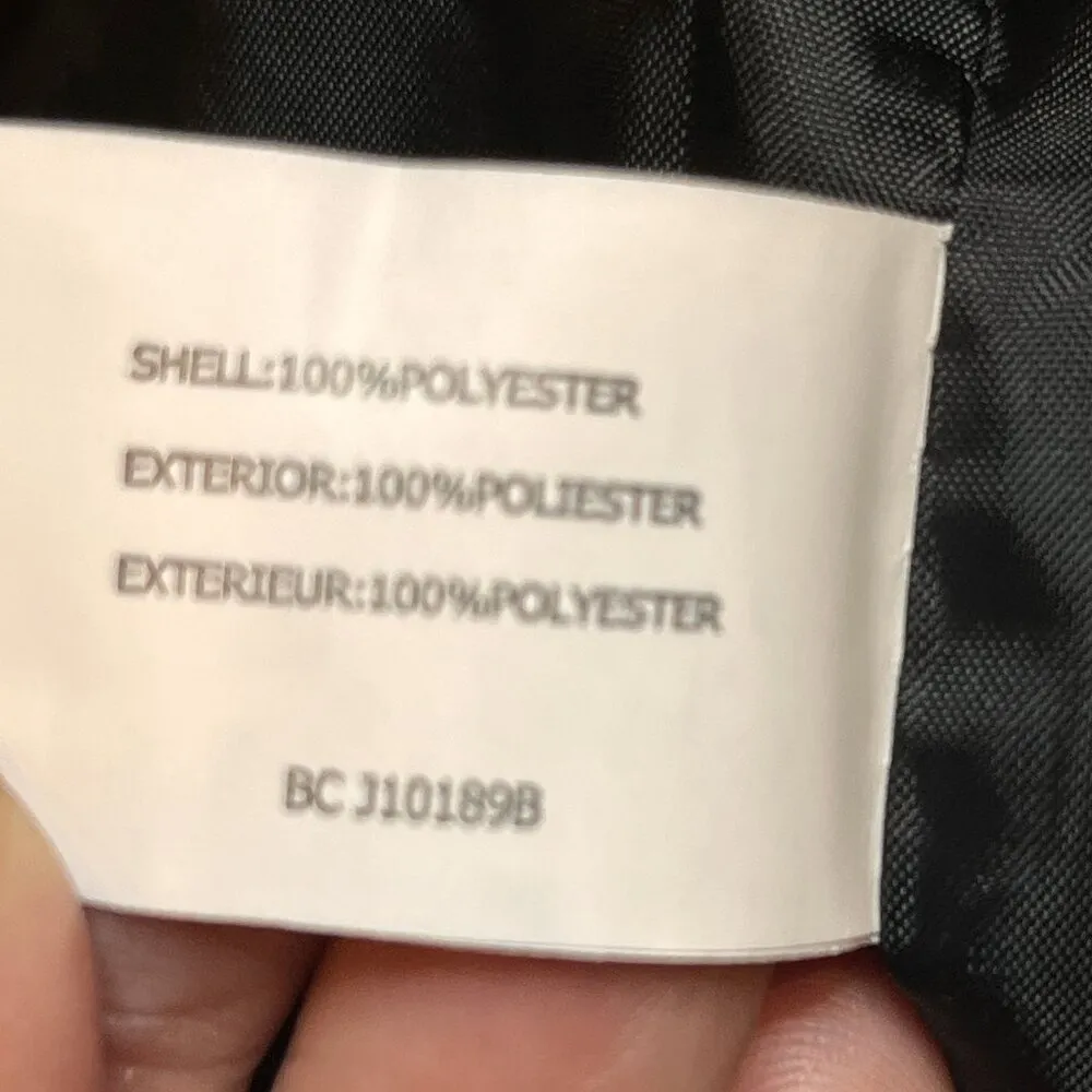 Lena Gabrielle Black Sequin Moto Jacket Lined Grunge Edgy Party New Years SZ 6 - Image 10