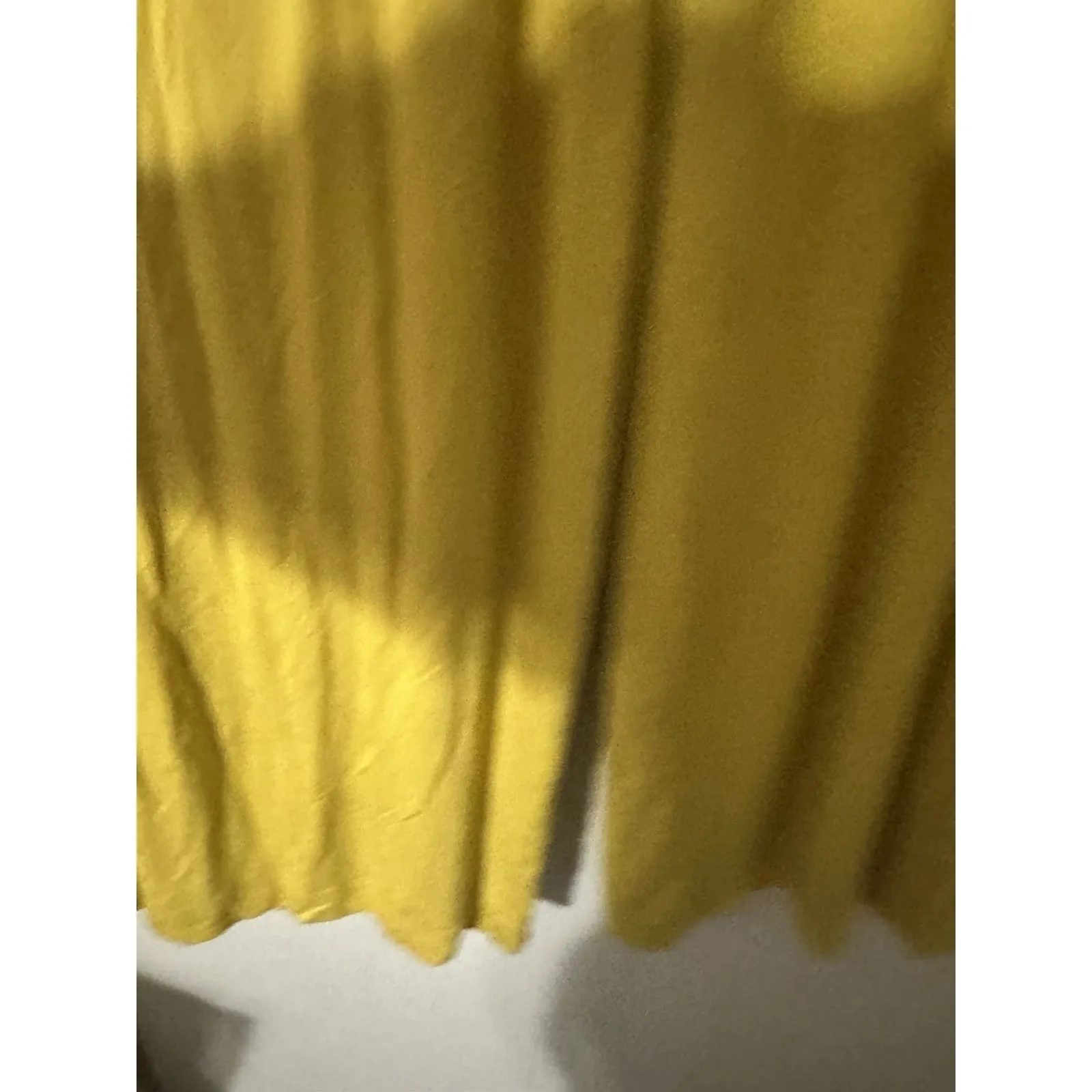 J.LUX LABEL Mustard Yellow Pleated Wide Leg Palazzo Trousers Size S Viscose - Image 3
