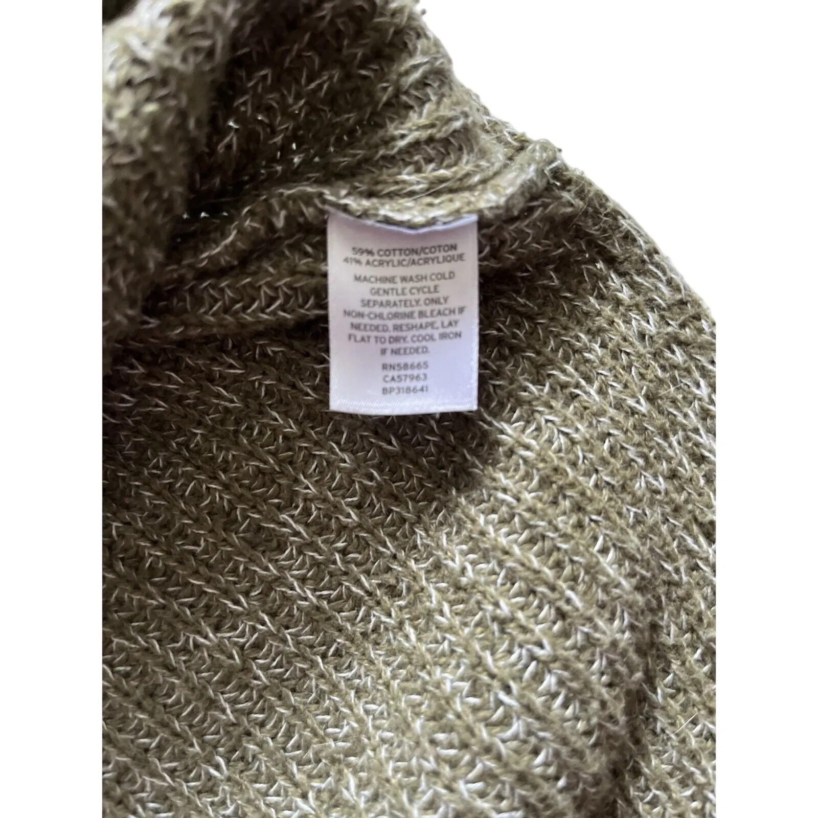 BP Women's Sweater Dress Knit Midi Size M Long Sleeve Round Neck Cotton Blend - Image 5