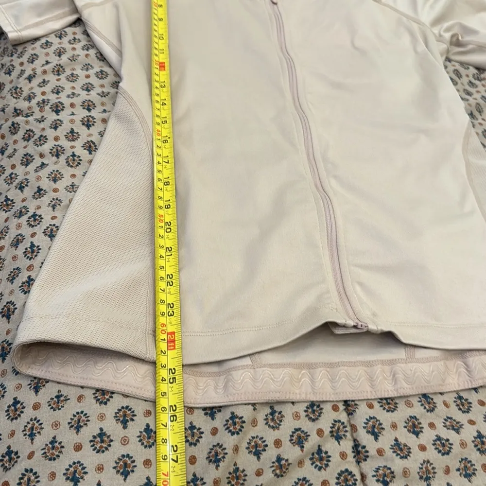 Tommie Copper Womens Short Sleeve V Neck Compression Shirt with Front Zipper L Tan Size XL - Image 6