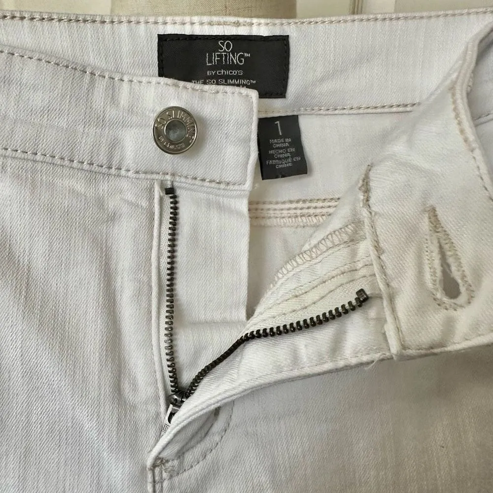 Chico's so slimming white jeans - Image 4