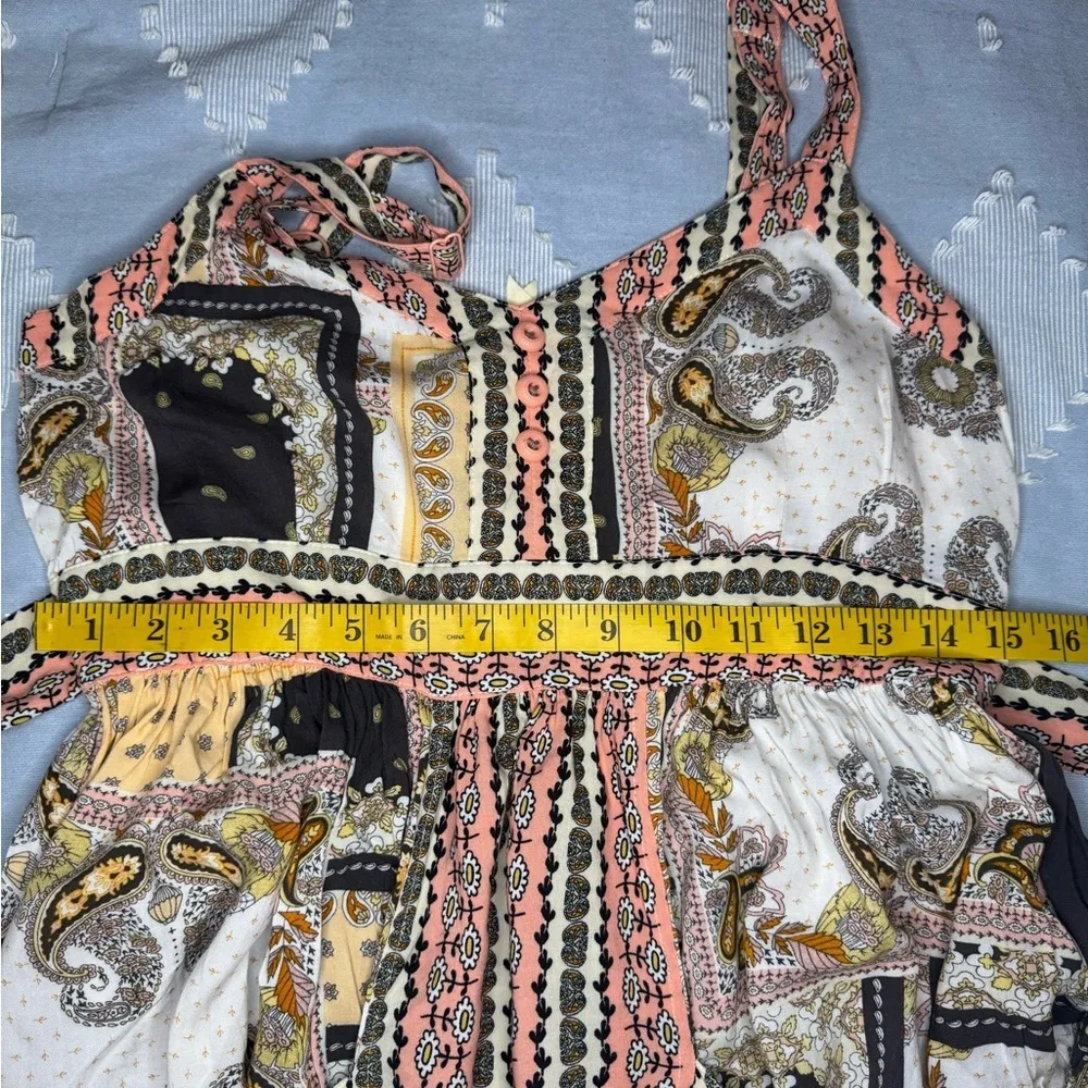 Matilda Jane White and Cream Sundress Resort Wear Size L.  #248 - Image 13