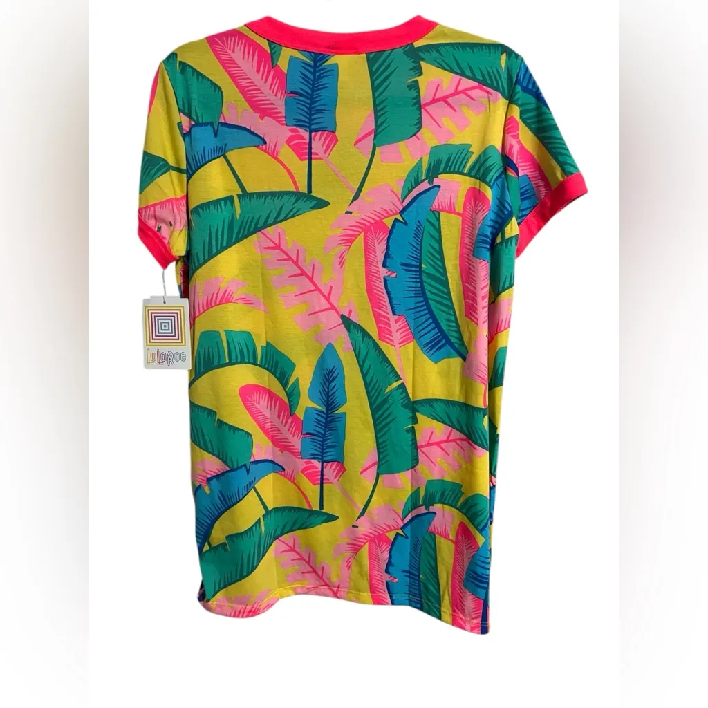 LulaRoe Tropical Leaf Print T-Shirt - Image 2