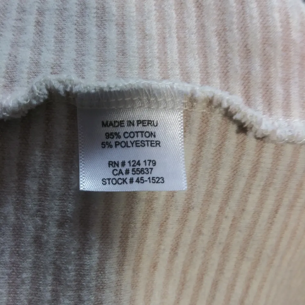 Johnston & Murphy Women Open-Front Slub Knit Cardigan Oatmeal Jacket Size M - Image 8