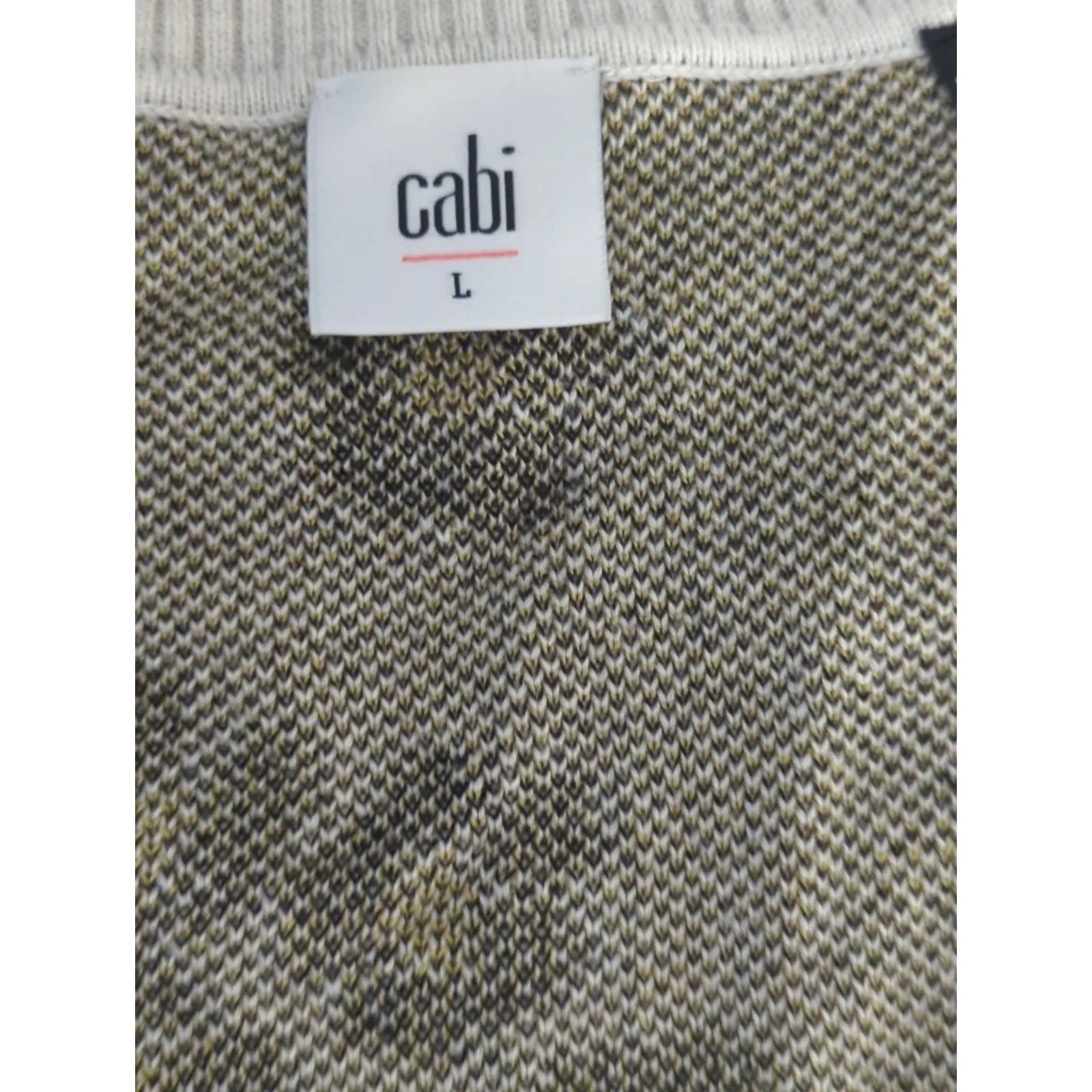 Cabi Kiki Gray Floral Print Cardigan Sweater Womens Large Bohemian Prairie - Image 8