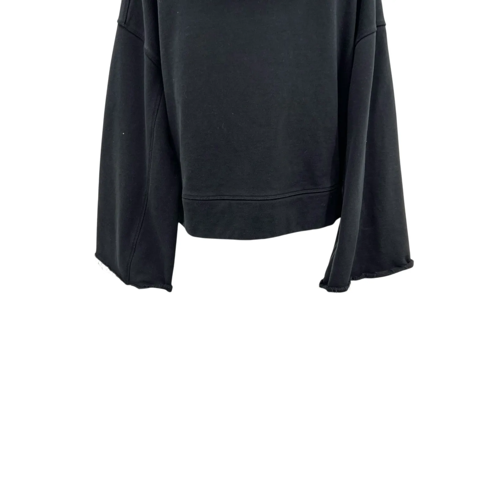 Alo Yoga Low Key Sweatshirt Hoodie Oversized Wide Sleeve Black Size Medium - Image 11
