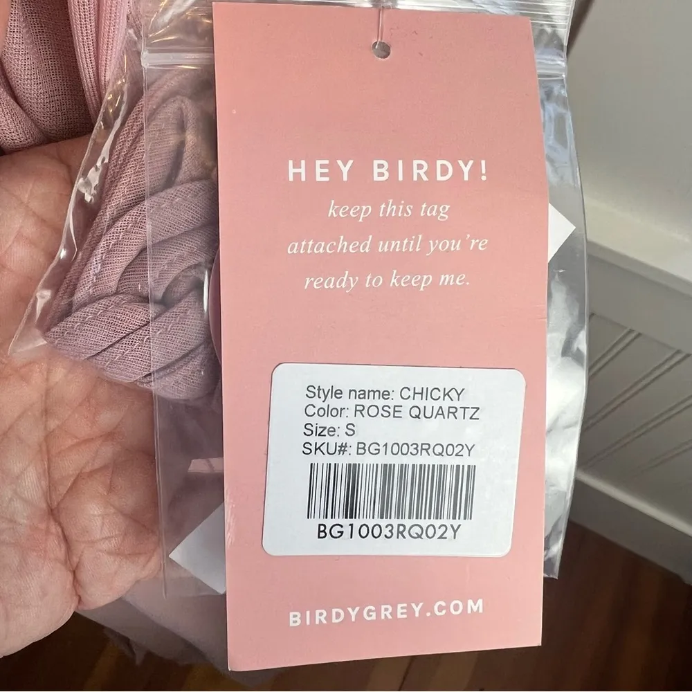 NWT Birdy Grey Size Small Chicky Convertible Bridesmaid Dress in Rose Quartz - Image 6