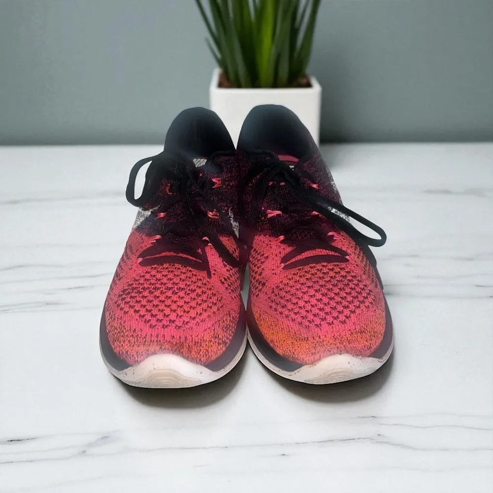 Nike Lunarlon Running Shoes Women's Sneakers Athletic Pink Black Size 7‎ - Image 2