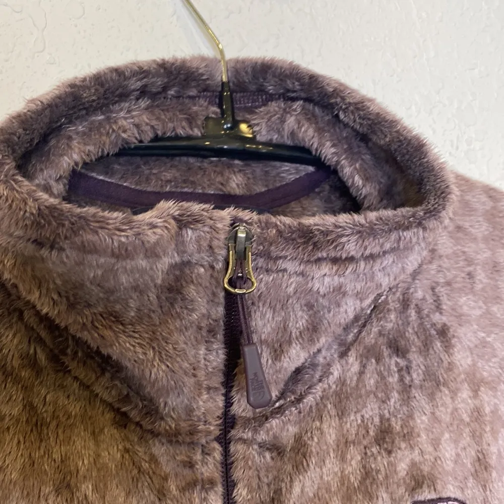 The North Face Long Sleeve Fleece Jacket Zipper Closure Diamond Pattern EUC Sz M - Image 2