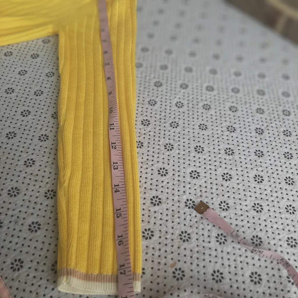 Ann Taylor Tipped Ribbed Sweater Yellow Multi S NWOT - Image 7