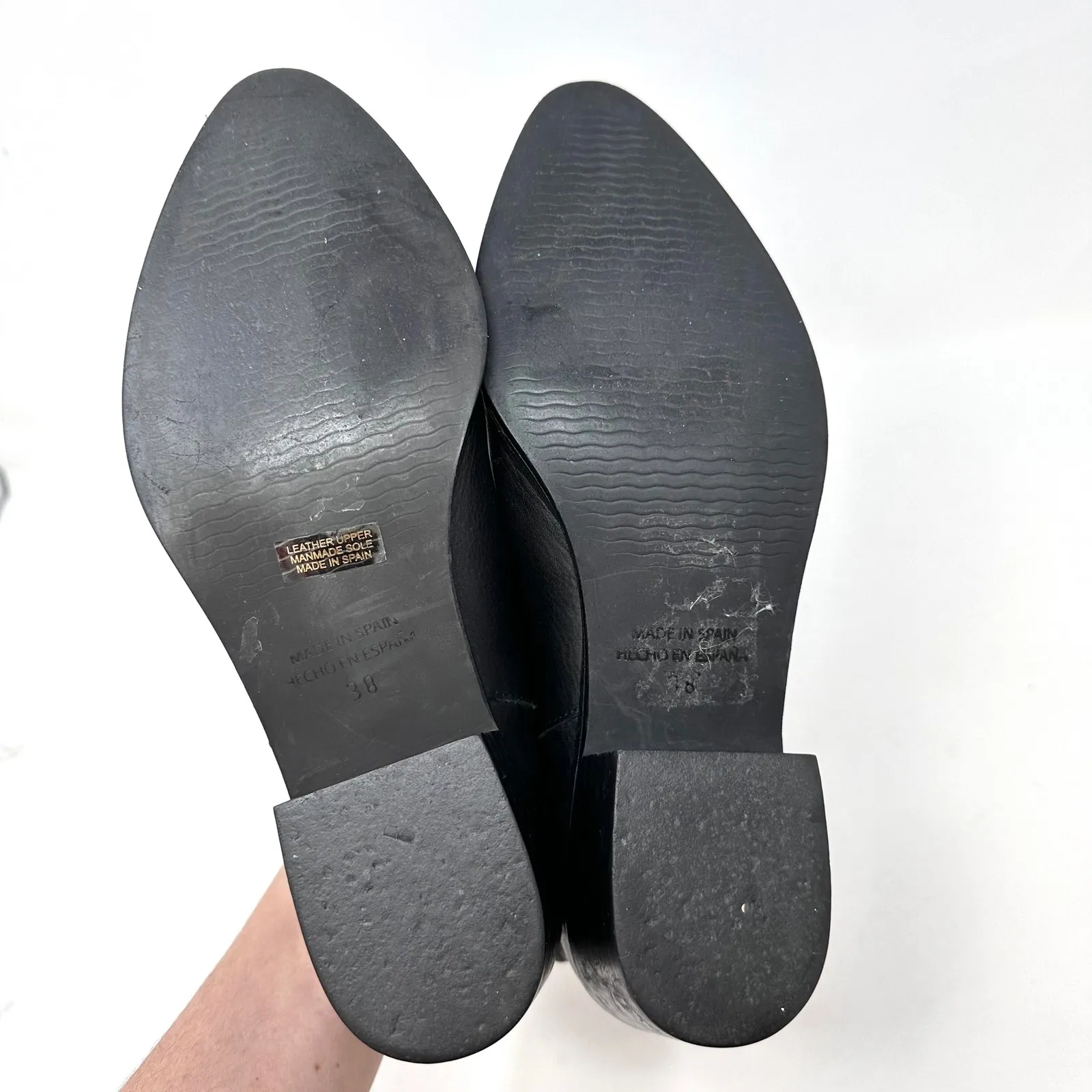 PURE NAVY Western Leather Ankle‎ Booties Black Size 38 - Image 7