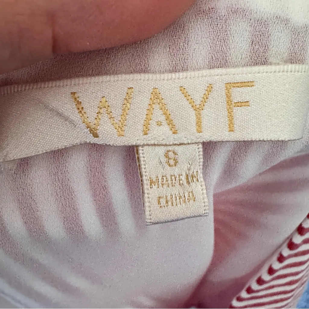 Wayf Pink White Plaid Ruffled High Low Skirt Womens S Faux Wrap Coquette Mini - Image 4