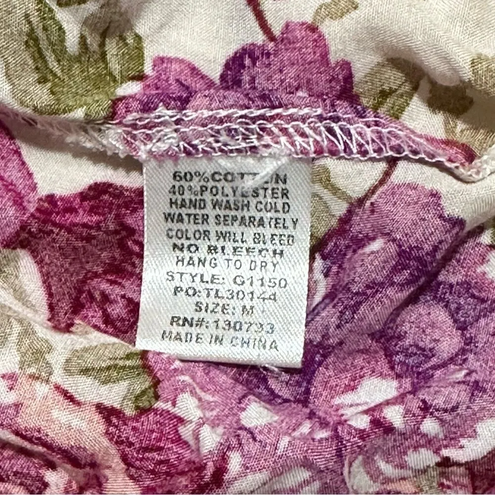 Umgee USA Boutique Women's Medium Floral Cute Spring Top Blouse Flowy Romantic - Image 3